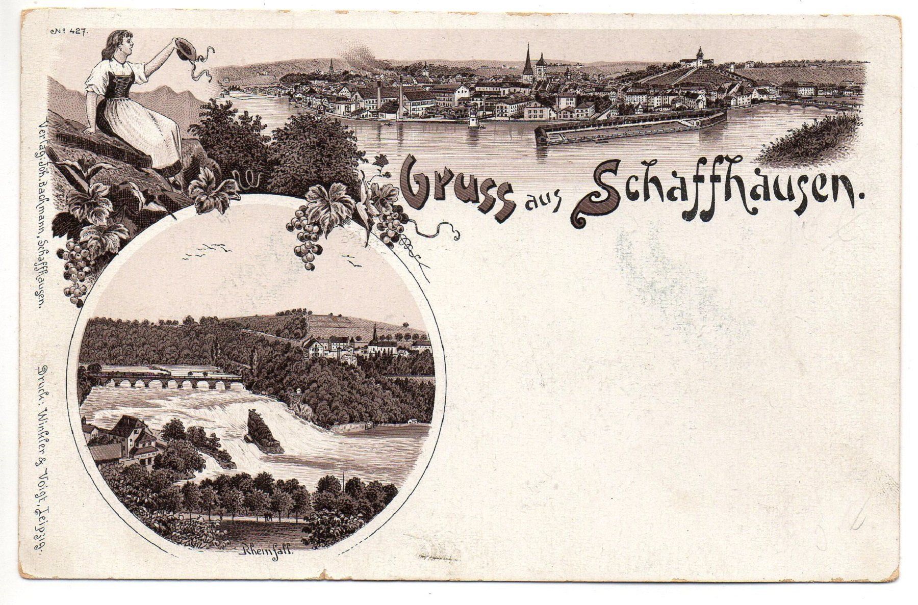Cartes postales: LITHO Gruss aus Schaffhausen – Neuf (Voir description) à Jona par philajona