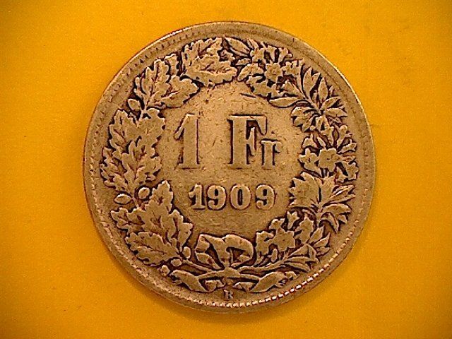 Alle Münzen: 1 Fr. 1909 – Gebraucht aus Buchs AG von Ged8