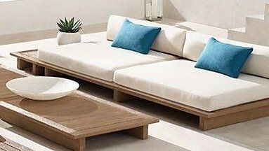 Divani: Sofa Outdoor Lounge Gartensofa Teakholz Gartenmöbel Couch – Nuovo e nell'imballaggio originale da Daisendorf venduto da Wohn-Kult 2