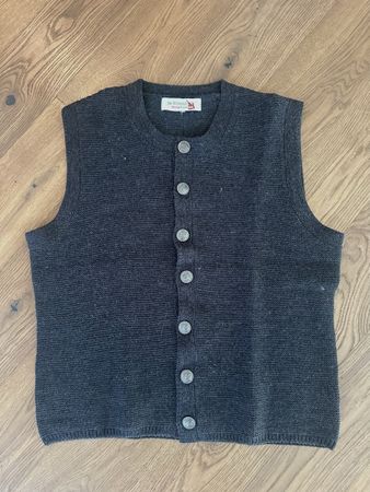 Herren Tracht Weste antrazit gestrickt Gr. L/XL
