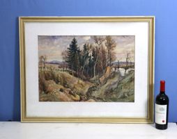 Jaroslav Tykal 1919-2003, grosses Landschaftsaquarell