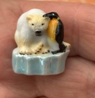10 Stk. Miniatur Porzellan Eisbären, sehr detailliert, 3 cm