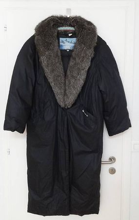 Lothar's Paris Daunenmantel, schwarz, vintage, 42
