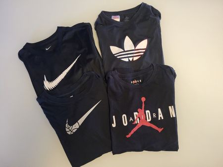 Lot 4 t-shirts Nike/Jordan/Adidas garçon taille 158-170 cm