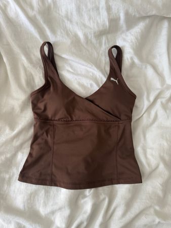Brown Puma Tank Top 