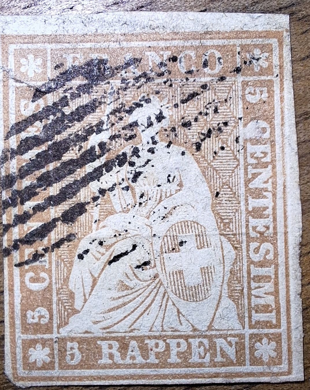 Tutti i francobolli: Strubel 22C mit Befund Kat. 150.- – Usato da Balgach venduto da SIMEON27