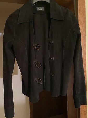 Giacca pelle scamosciata Trussardi