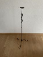 Bodenkerzenständer aus Schmiedeeisen, schwarz, Vintage-Stil