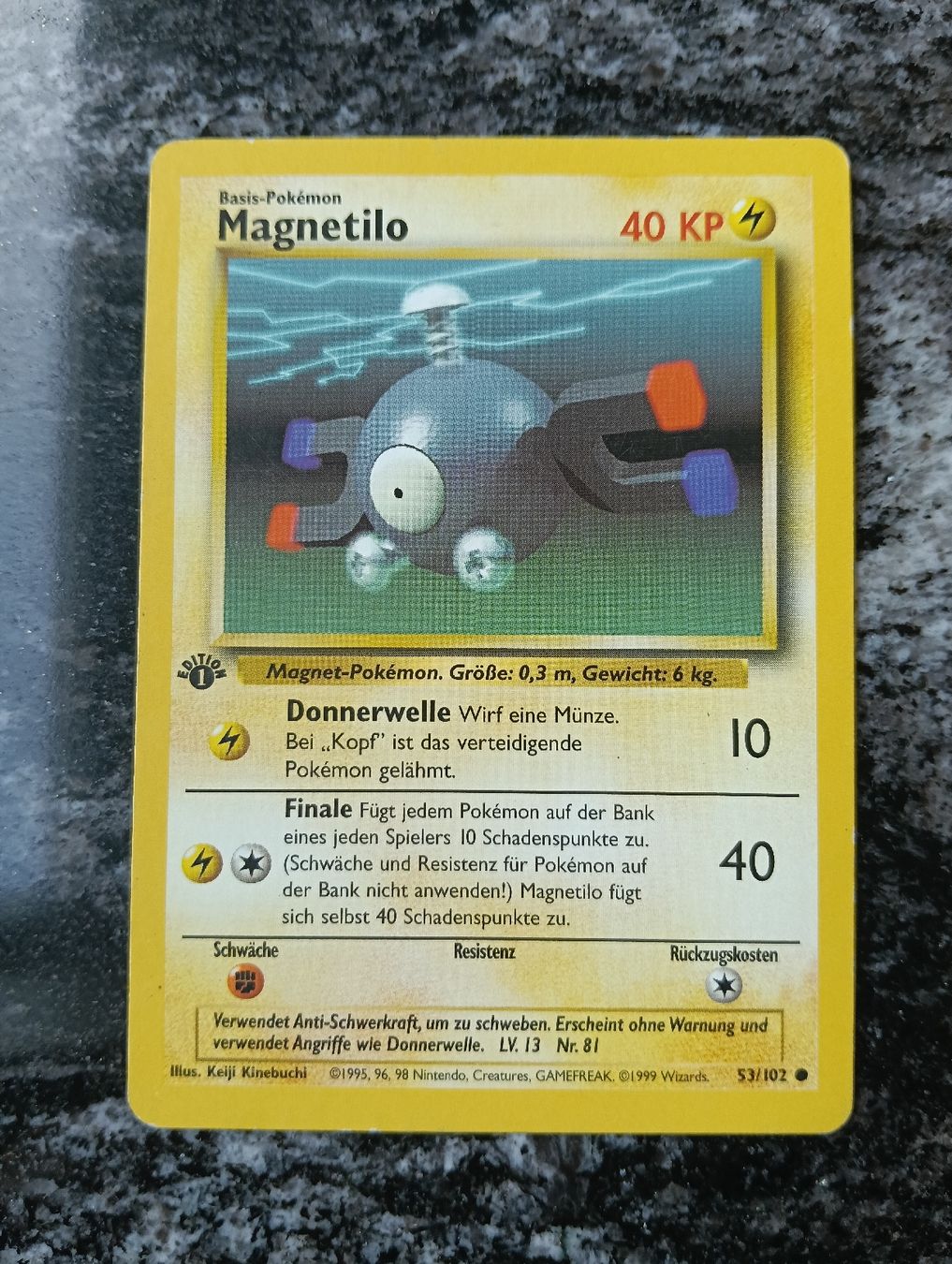 Pokémon Carte collezionabili: Pokemon Base Set 1 Edition Magnetilo  – Usato da LEUZIGEN venduto da mic_sdh5