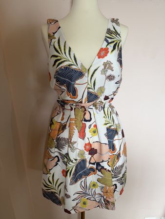Robe d'été Zara Trafaluc imprimé tropical, taille S