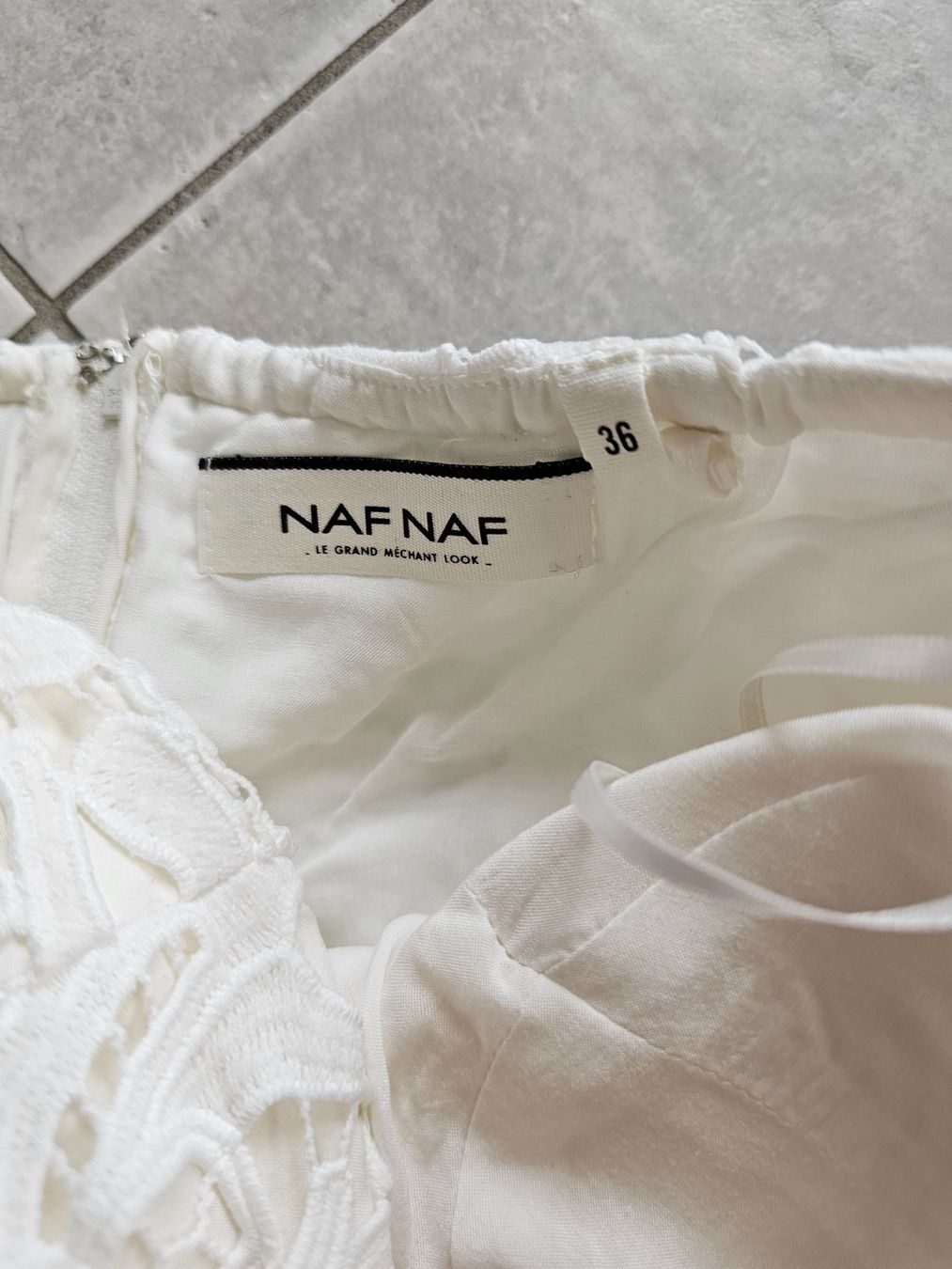 Nafnaf Tops: Top bustier dentelle Naf Naf blanc, taille 36 – Neuf (Voir description) à Vallamand par rom_z7q6 1