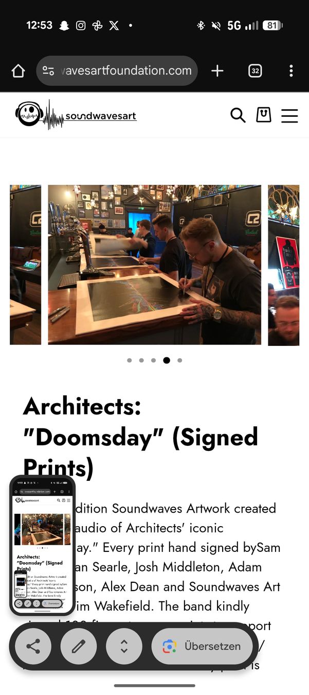 Foto & Immagini: Architects Soundwaves Art Foundation  Signed 75/100 – Usato da Reinach BL venduto da OwenPoms 3