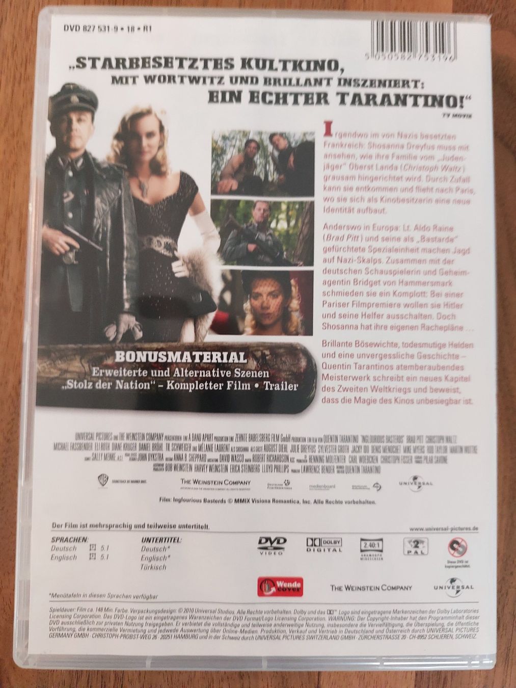 Tutti i DVDs: DVD - Inglourious Basterds – Usato da Rheinfelden venduto da FilmAuktion 1