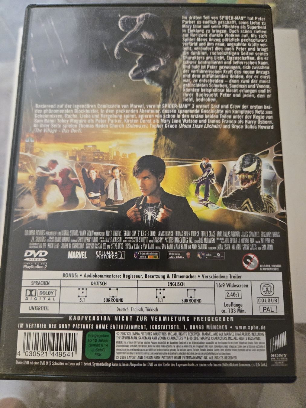 Tutti i DVDs: Spider-man 3 DVD – Usato da Bussigny venduto da Kfdlt 1
