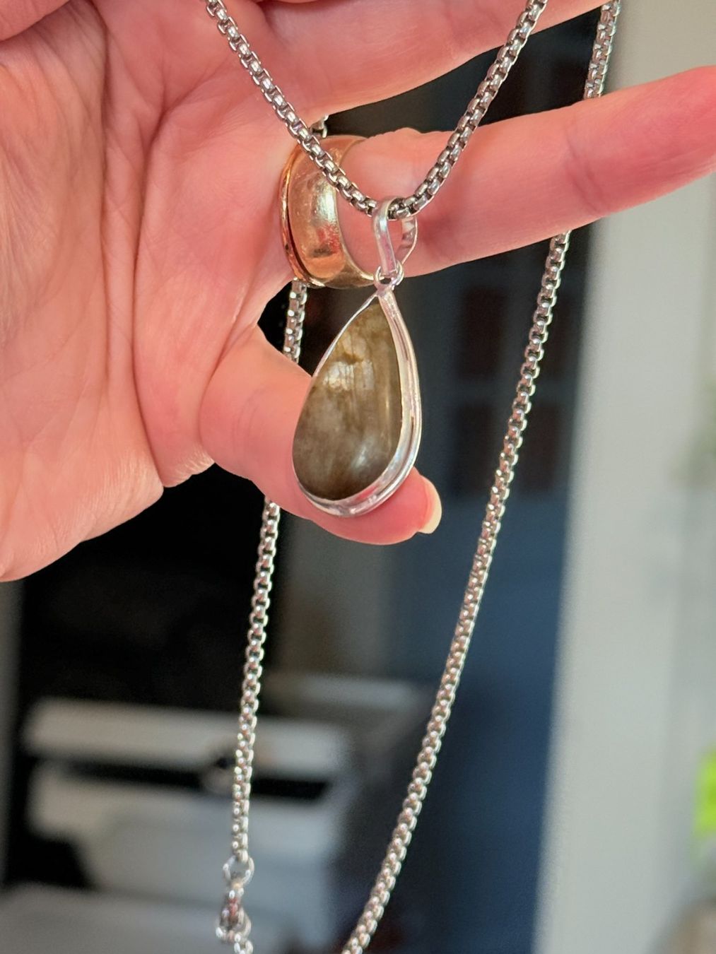 Catenine: Collier élégant avec Labradorite véritable, neuf! – Nuovo e nell'imballaggio originale da Genève venduto da AGBERG 9
