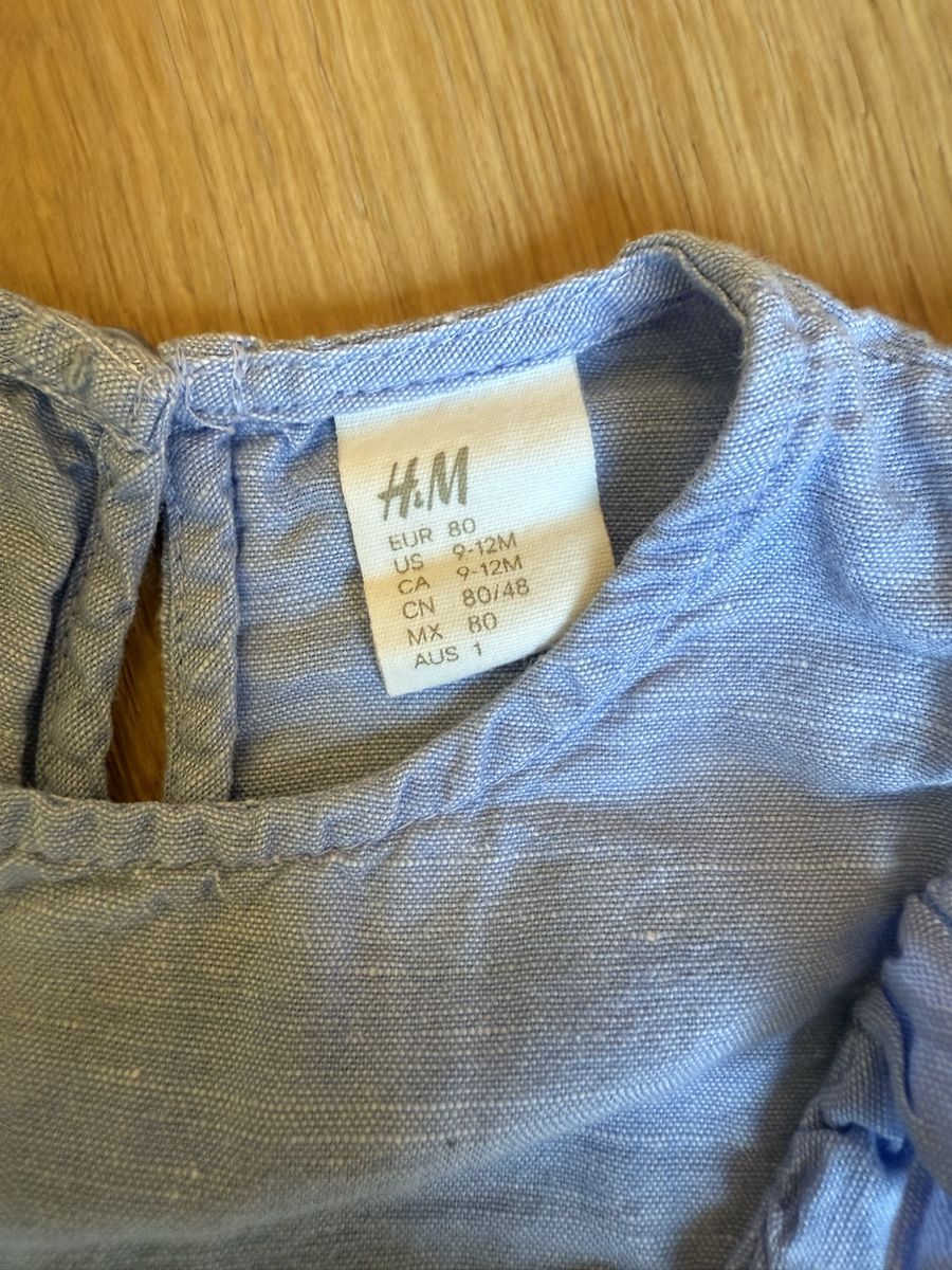 H&M Camicie, Top & T-shirt: Baby Top, Gr. 80, Leinen/Baumwolle – Usato da Planken venduto da tbswlch 1