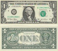 1 Dollar 2003 serie nr D13941966C für 1966 Geborene