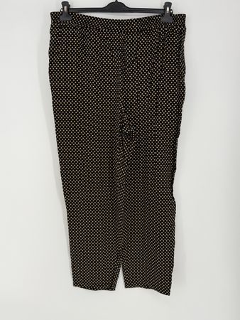 Luftige Viskose Hose Gr. 48 mit Punkten