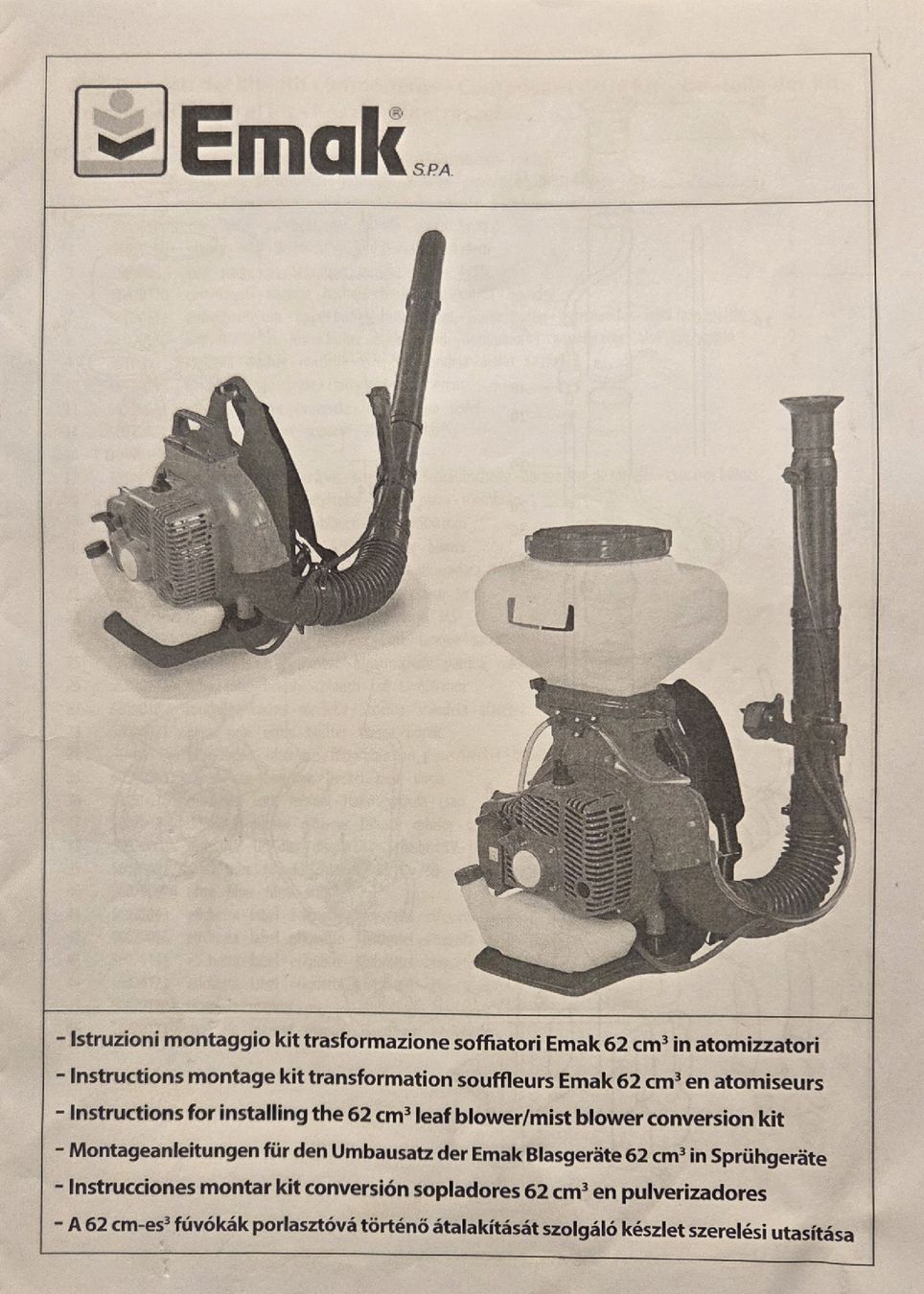 Efco Soffiatori & Aspiratori per foglie: EFCO 2062 EMAK souffleuse a feuille – Usato da Val-d'Illiez venduto da chr_svp2 1