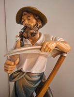 Bauer mit Sense Südtiroler Holzschnitzerei 60cm Holzfigur