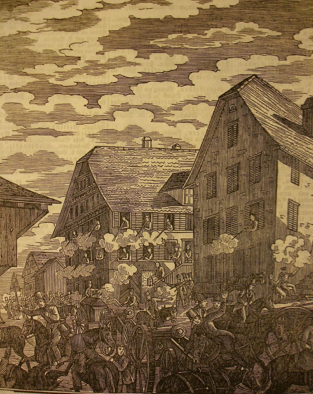 Xilografie: MALTERS, HOLZSCHNITT 1845 – Usato da Grüningen venduto da Kartensammler 2