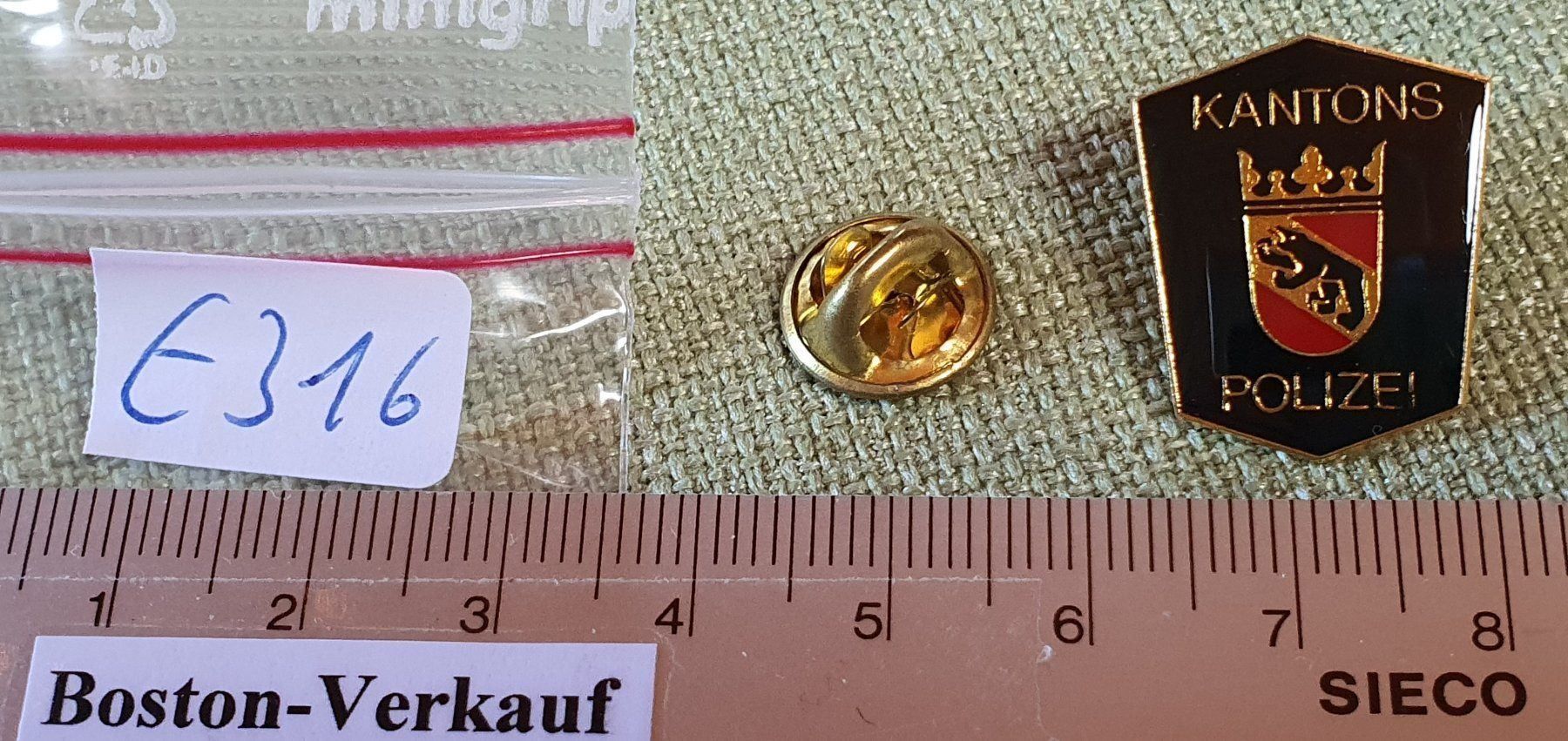 Placchette & Badge: E316 - Pin Kantons Polizei Bern Schweiz – Usato da Reinach BL venduto da Boston-Verkauf 2