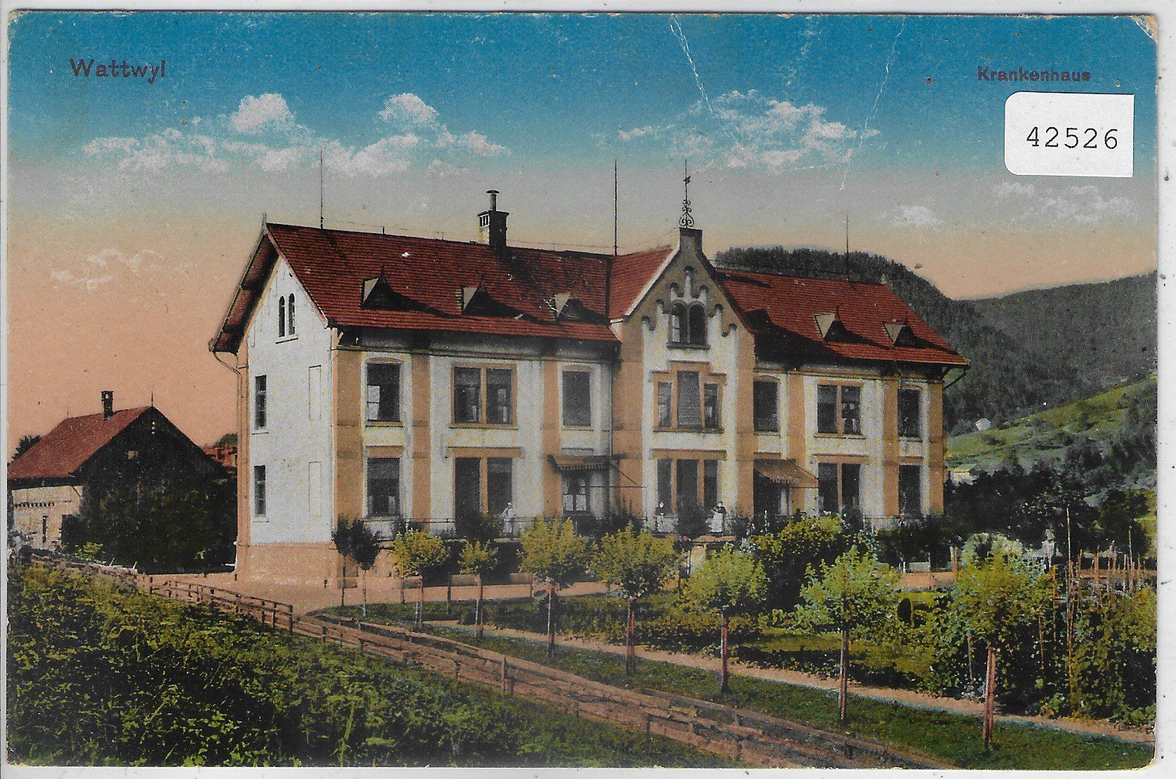 Cartoline postali: Wattwyl - Krankenhaus - Litho – Usato da Ettingen venduto da Kartenplanet