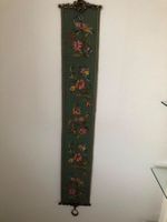 Handgearbeiteter Gobelin-Glockenzug  - Grün - 116 x 19 cm