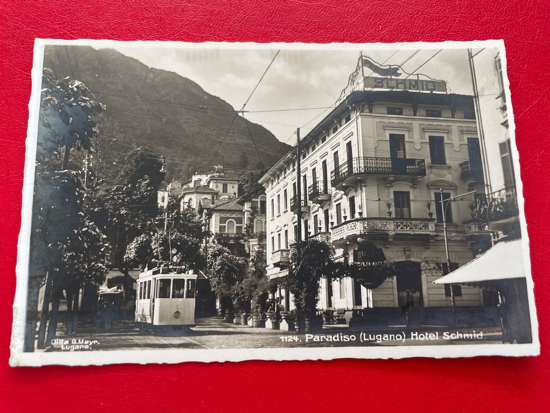 Ansichtskarten: Paradiso (Lugano) Hotel Schmid // Tram – Gebraucht aus St-Légier-Chiésaz von Theo006