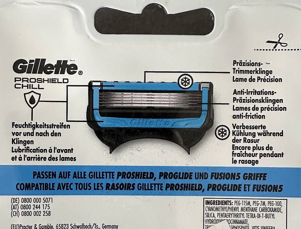 Rasierapparate & Rasierklingen: Gillette lames XL : 6 x Proschield Chill – Neu und originalverpackt aus La Chaux-de-fonds von ccjp 1