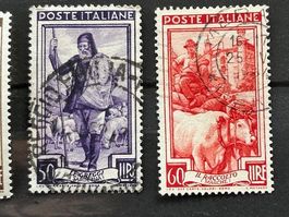 🛵 Italien 1950-55 ✔️15 Briefmarken aus Satz 👉 M.Nr. 771-85