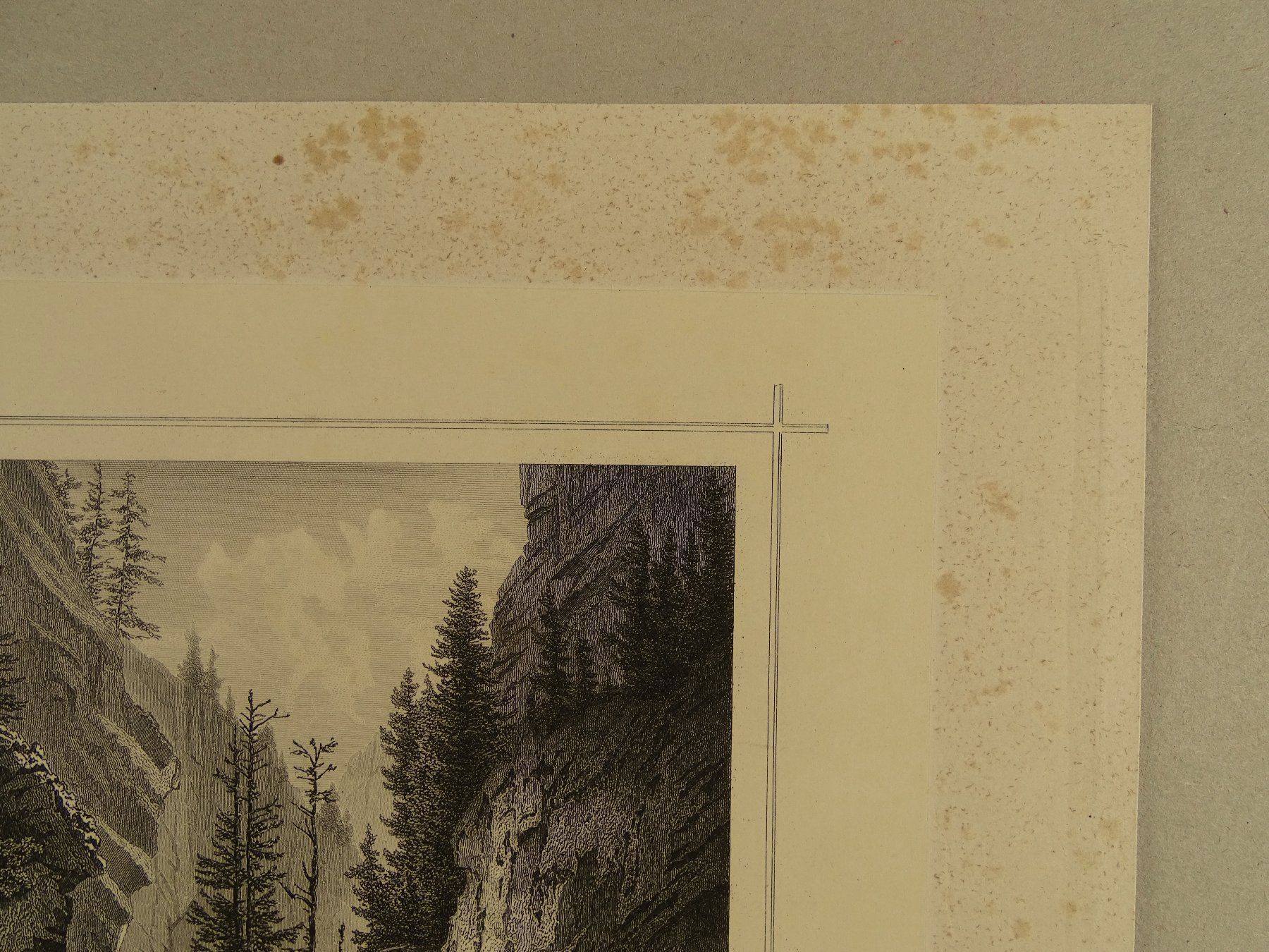 Incisioni: VIA MALA GRAUBÜNDEN, STAHLSTICH 1856 – Usato da Grüningen venduto da Kartensammler 4