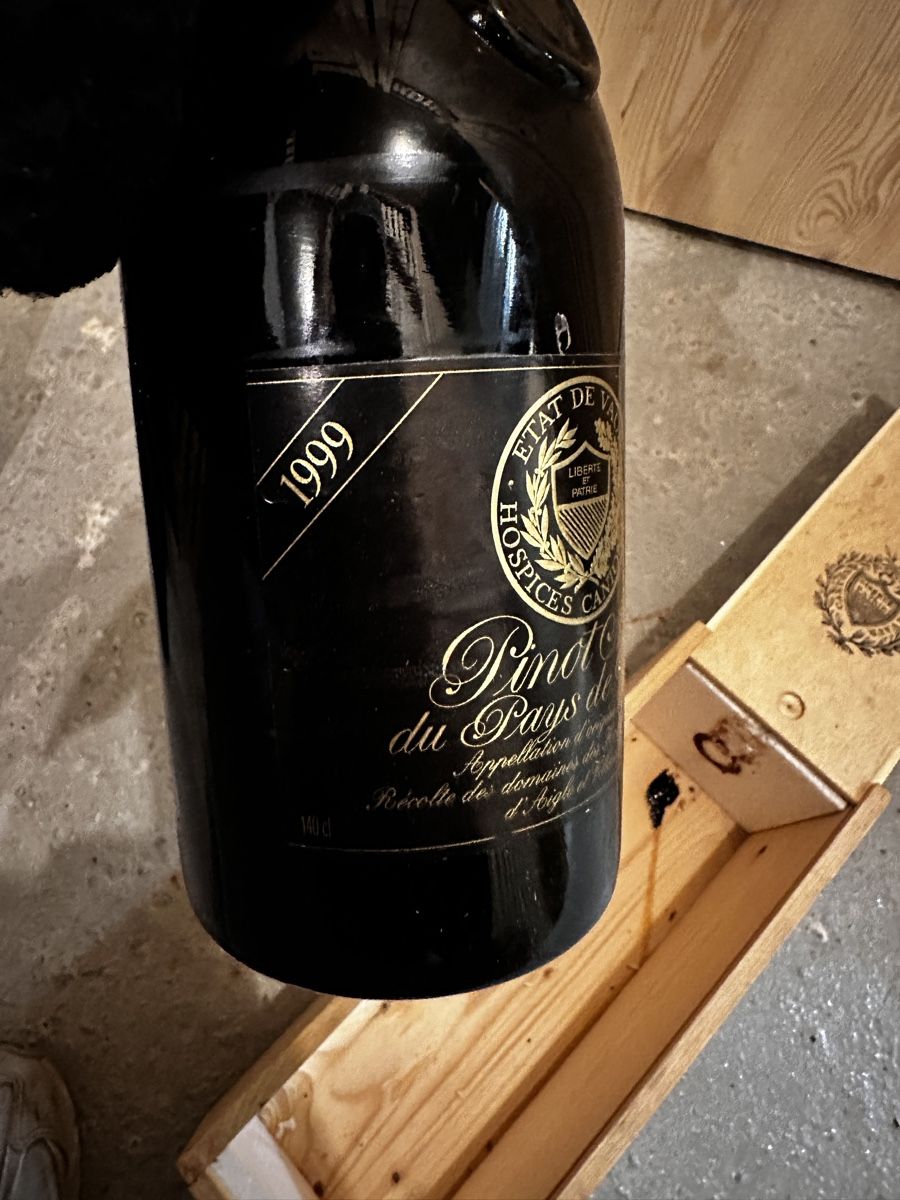 Vino: Pinot Noir pays de Vaud 1999 – Nuovo e nell'imballaggio originale da Châtel-St-Denis venduto da OTB