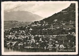 AK Castagnola, Panorama, Fliegeraufnahme