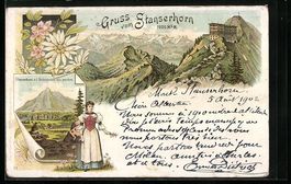 Litho Stanserhorn, Hotel mit Bergbahn, P