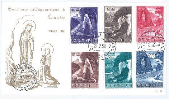 Tutti i francobolli: Vatikan 2 x FDC 1958 – Usato da Bellach venduto da qsearch 1