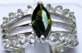 Waldgrüner Zirkon & CZ / 54 (JRG-0268)