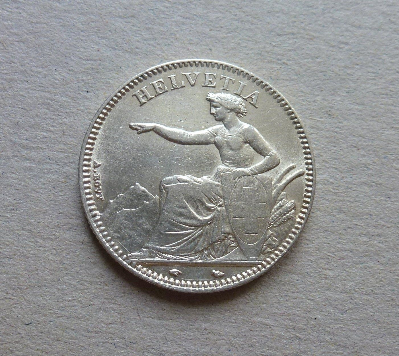 Tutti le monete: Schweiz ++ 2.- Franken 1850 A, gute Erhaltung – Usato da Walkringen venduto da Casablanca777 1