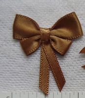 Double noeud en satin 2.5 cm BRUN / GOLD