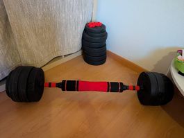 Langhantel Umbau in Kurzhantel 