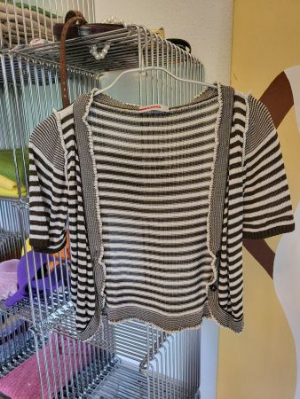 PRADA Strickjacke / Cardigan Gestreift – Sehr klein (Gr. 34)