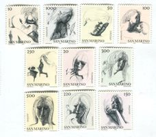 Briefmarken "Frauen. Eigenschaften" San Marino