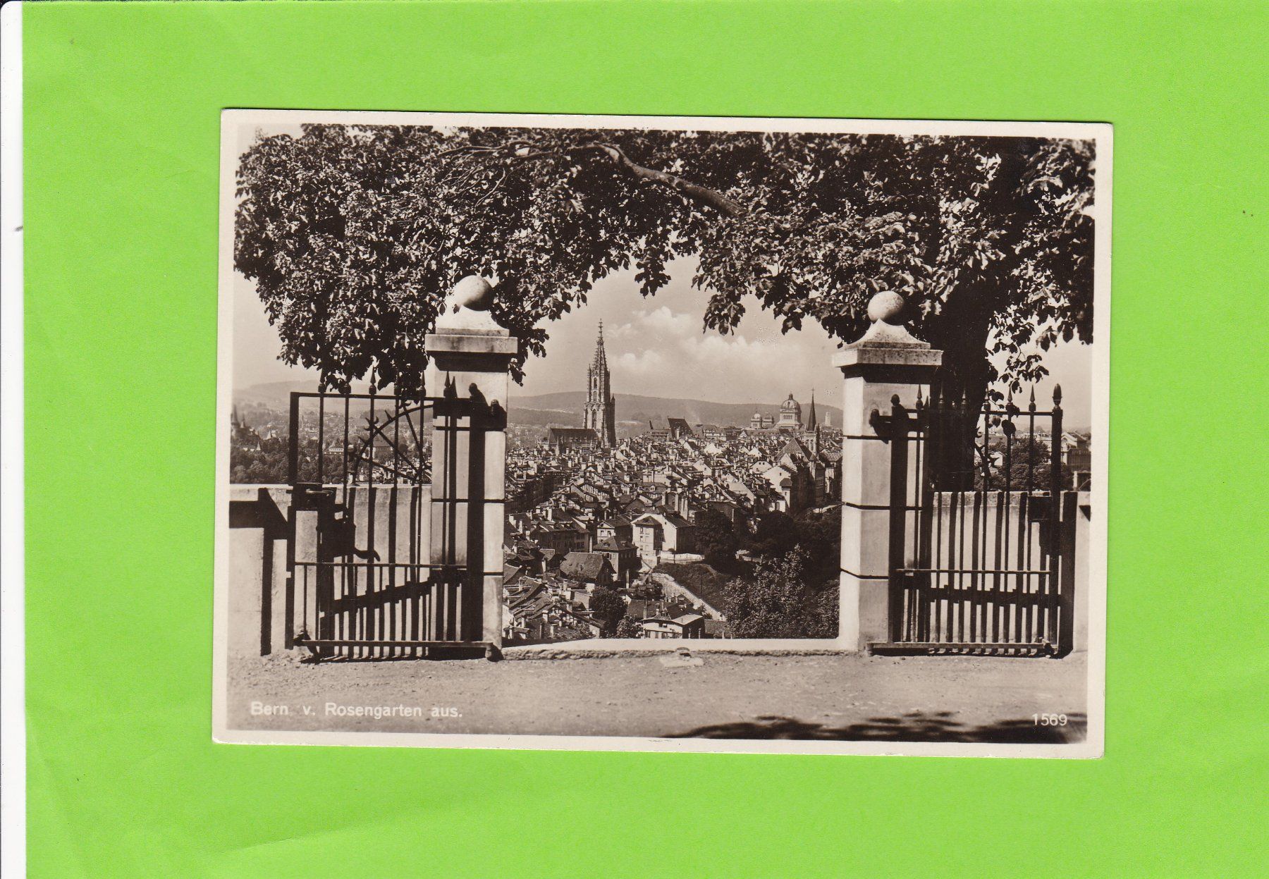 Cartoline postali: Bern vom Rosengarten aus.1936 – Usato da St. Peterzell venduto da neckertal