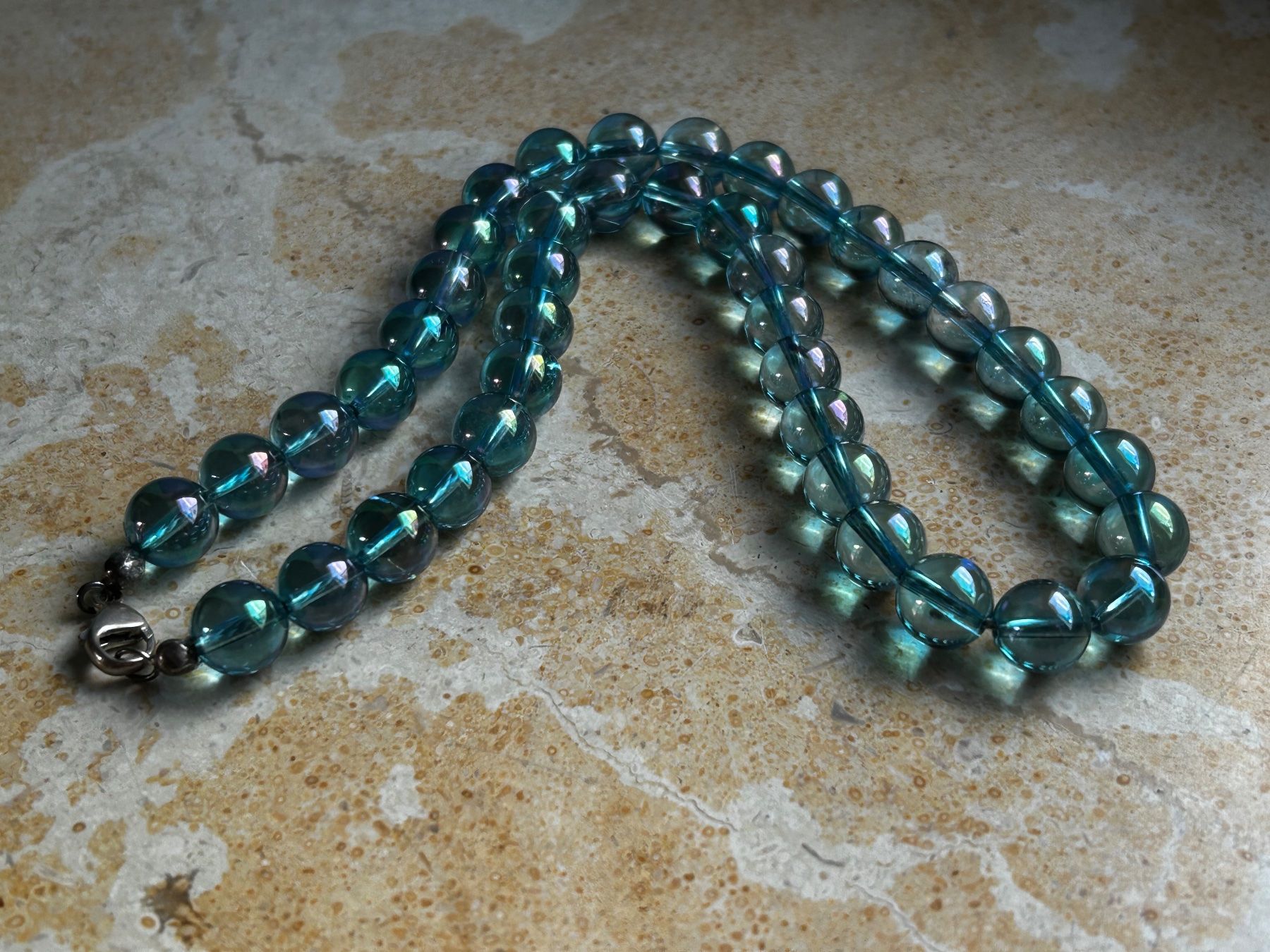 Catenine: Murmeln-Kette Meerblau (44cm) – Usato da Dittingen venduto da Bellevista 6