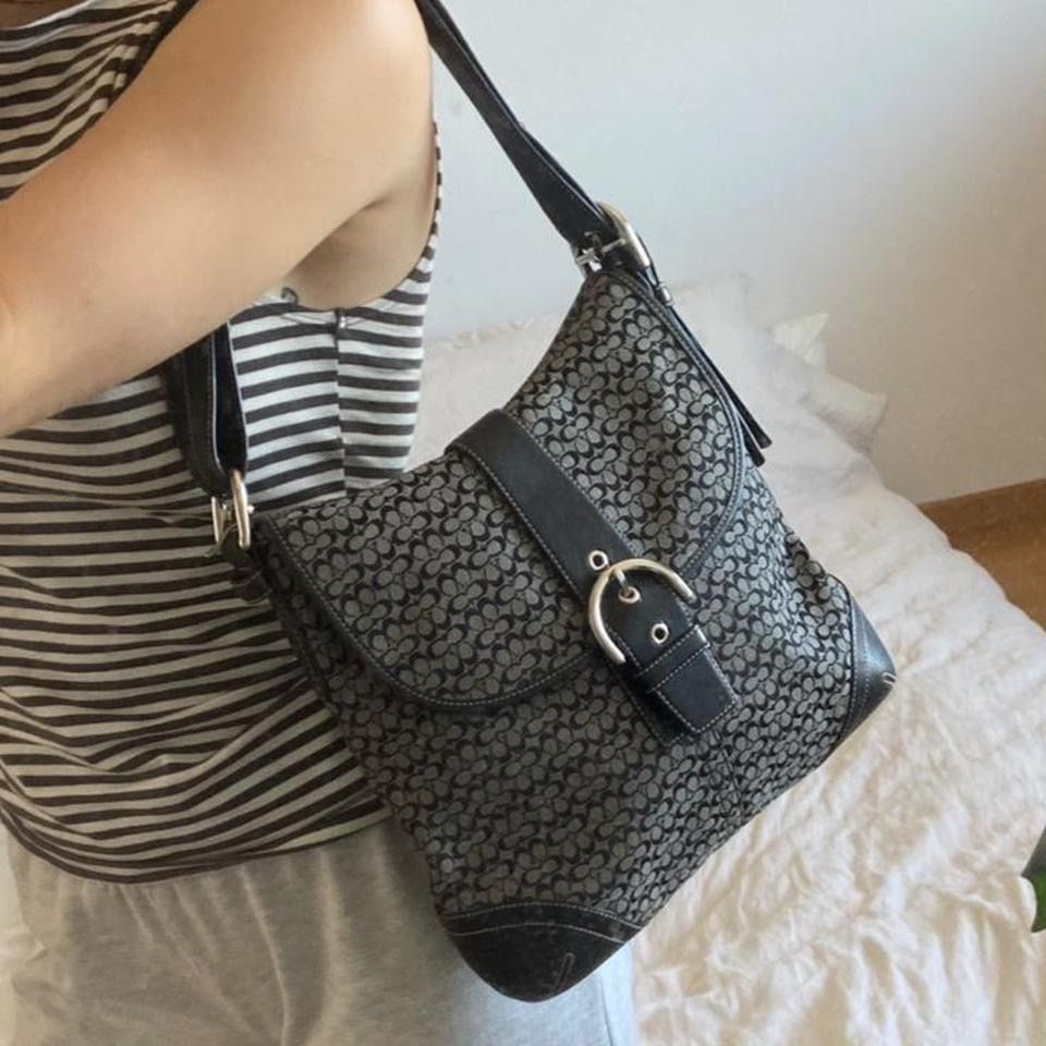 Coach Borse da donna: Vintage Coach monogram bag black – Usato da Spiegel b. Bern venduto da pre1ovedthreads 3