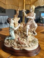 Antike Capodimonte-Tischlampe Porzellan, Kunst aus Napoli