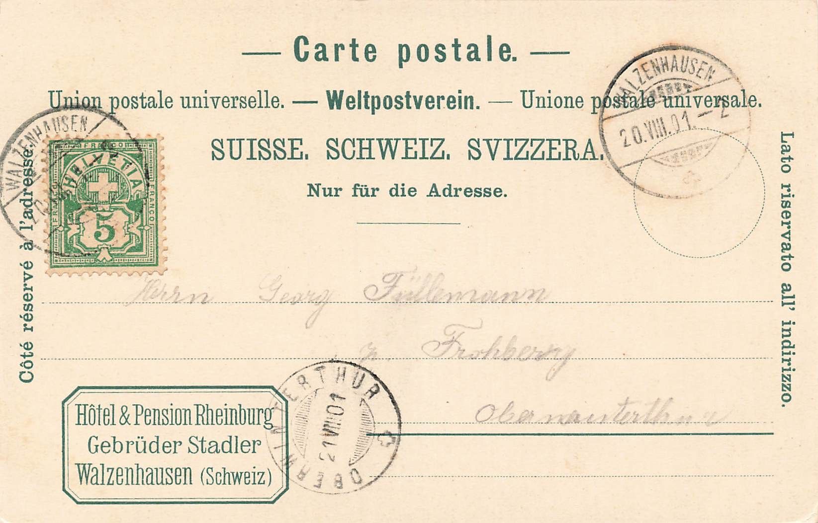 Cartoline postali: Gruss aus Walzenhausen Litho – Usato da Biasca venduto da Blenio71 1