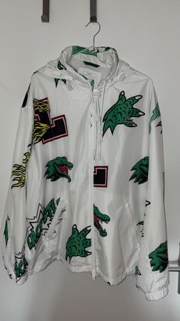 Veste à capuche blanche imprimée crocodile hommes taille M n