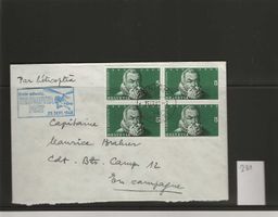 lettre 1er Helicopter Post 1948 avec réf. 281