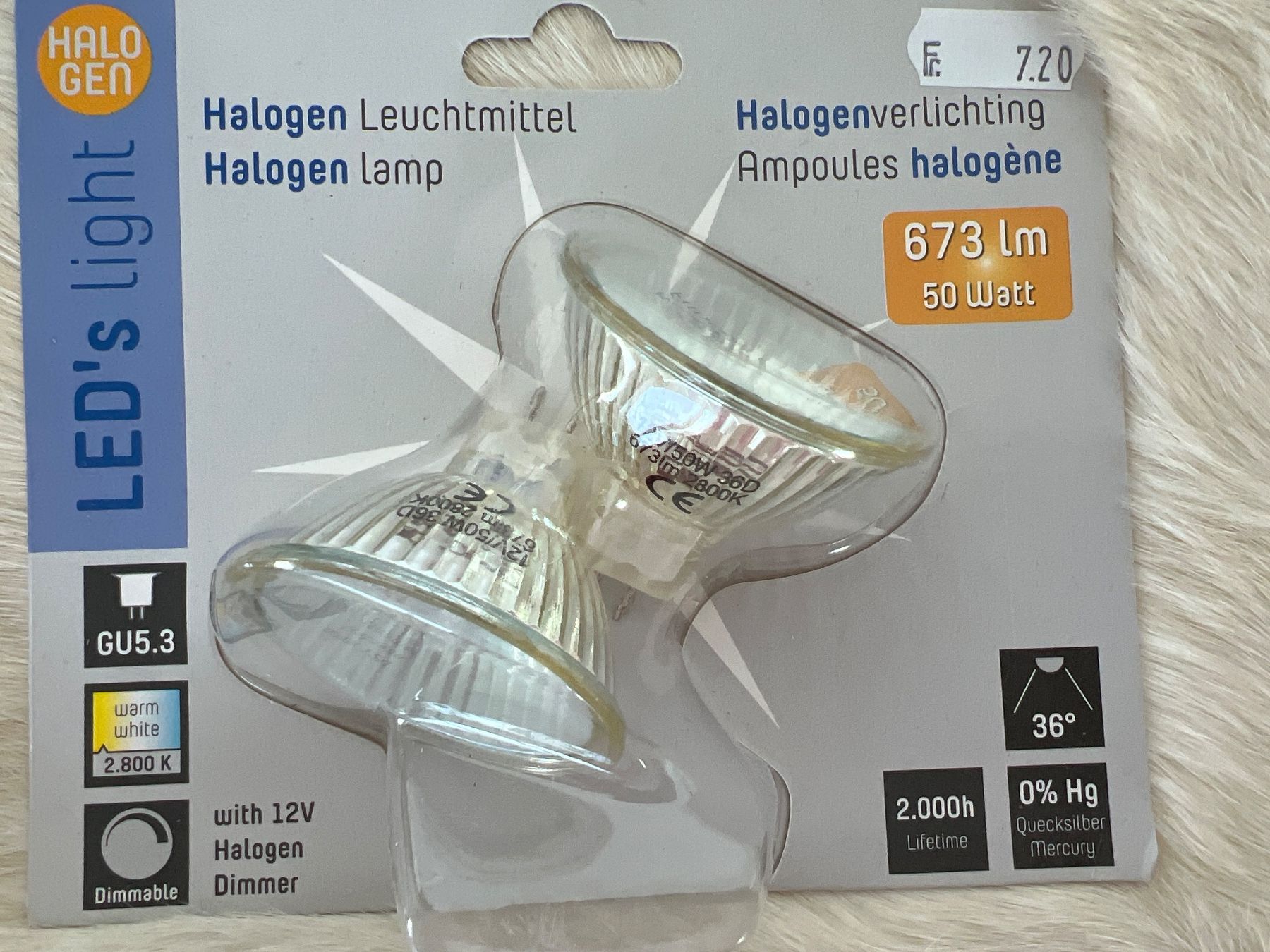 Lampade: Halogen Leuchtmittel GU5.3 – Nuovo e nell'imballaggio originale da Rehetobel venduto da Saentis111
